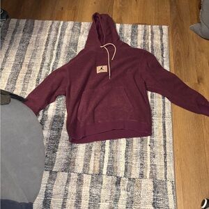 Jordan Maroon Hoodie with Logo Patch